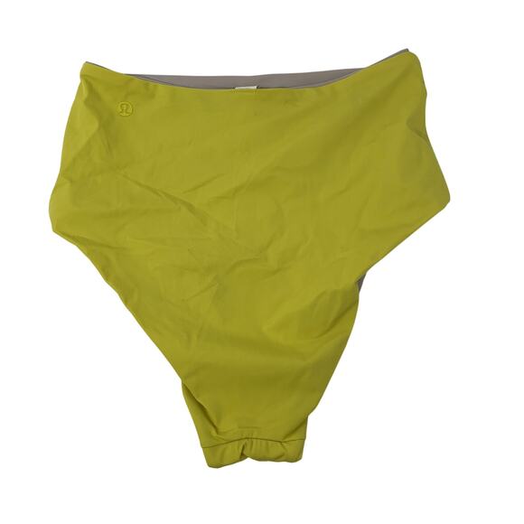 Lululemon Deep Sea High Waisted Skimpy Swim Bottom Sz 6 Soleil Yellow Green - Picture 5 of 5